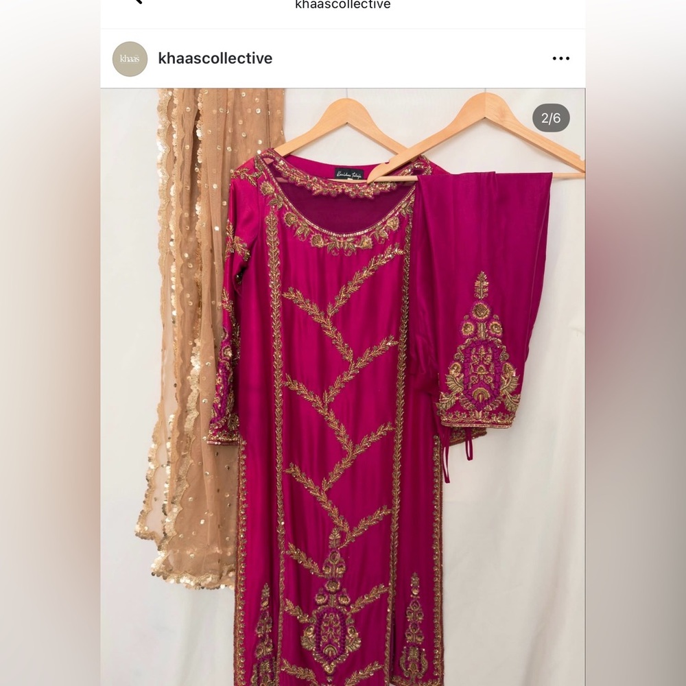 NWOT Karishma Talreja Flush Pakistani Formal